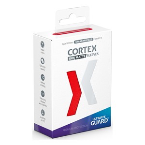 100 Matte Protèges Cartes Ultimate Guard Cortex (Rouge)
